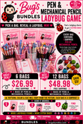 Bug's Bundles Pen and Mechanical Pencil Ladybug Game flyer